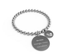 Bracciale 10 Buoni Propositi Donna in Acciaio MANGIO MENO CIOCCOLATO - MANGIO MENO CIOCCOLATO